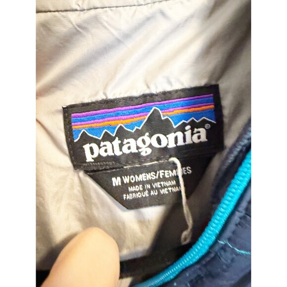 Patagonia Womens Nano Puff Bivy Pullover Insulated Hooded Half Zip Blue Medium - Picture 7 of 7